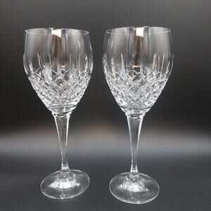 Mikasa Conventry Crystal Stemware Water Goblet/Wine Glass Set of 2 Lead Crystal
